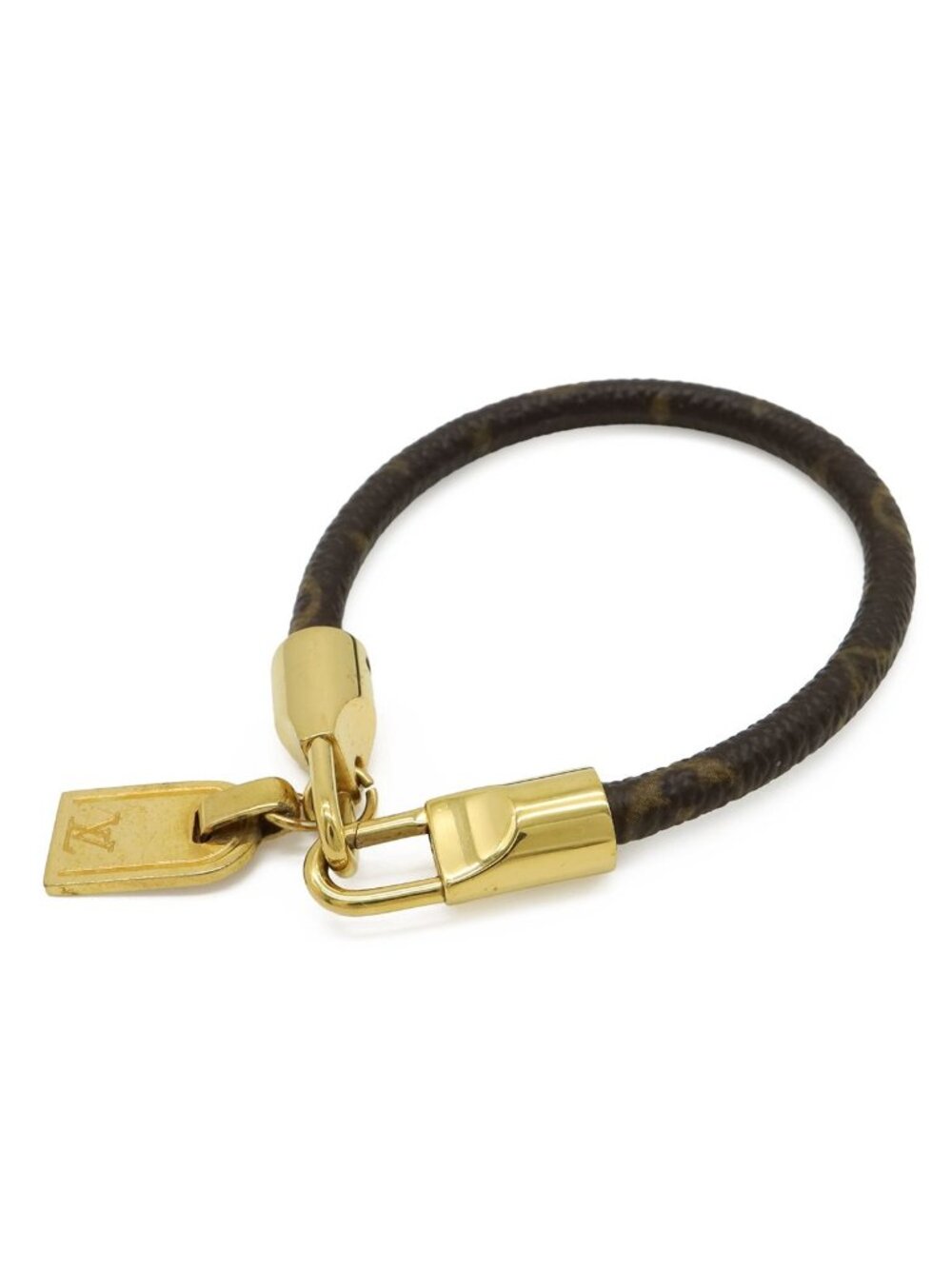 Louis Vuitton Monogram Bracelet Luck It Charm Gold - Picture 1 of 5
